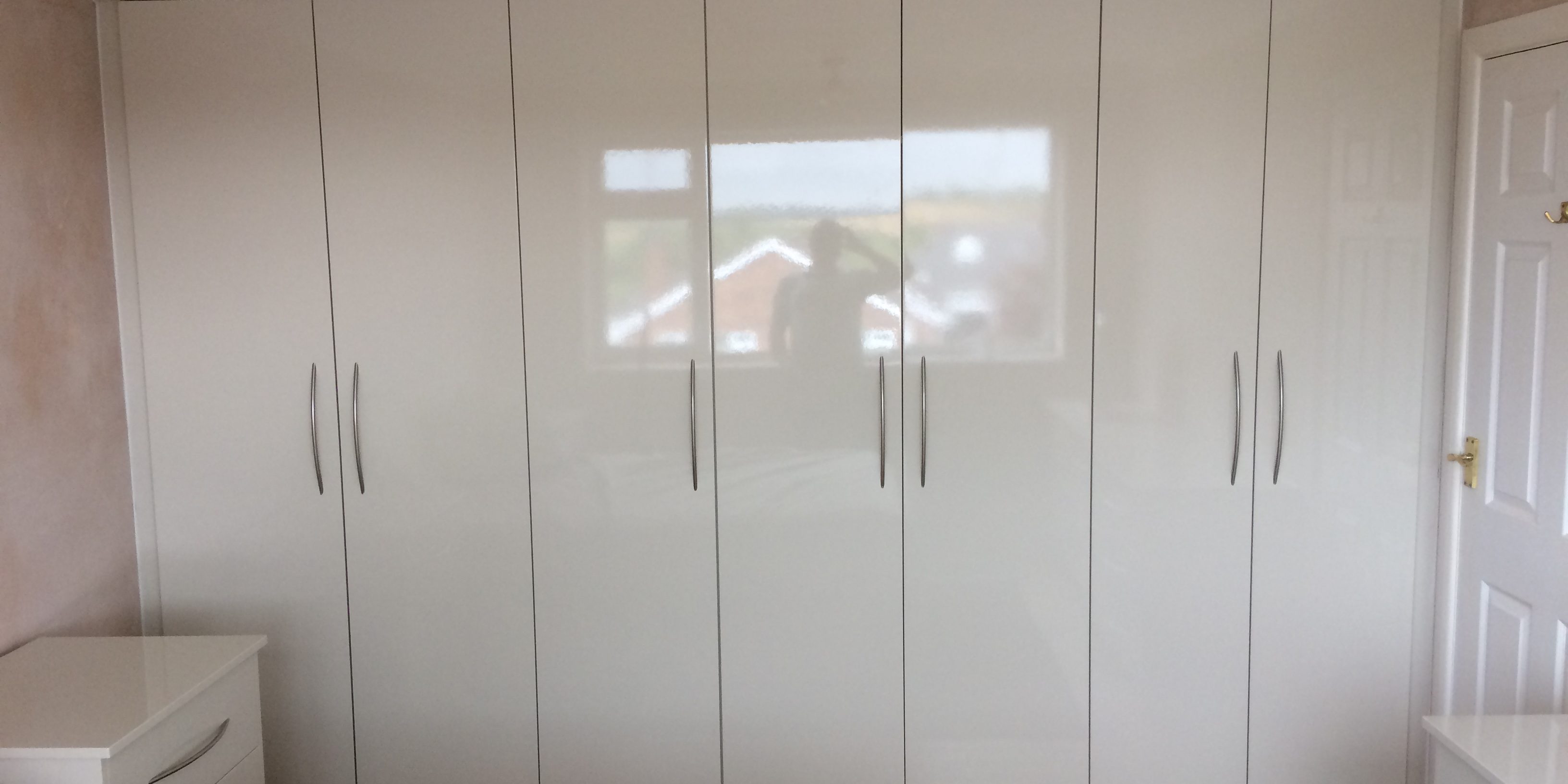 Bedroom High gloss cream 1 RF Installations Chesterfield Bedroom
